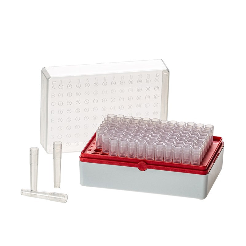 T100-1x RACK & BOX 96 IND. TUBES, NON-STERILE
