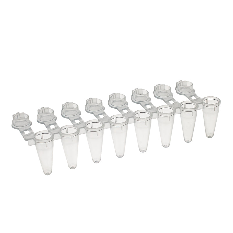 T320-2LPN PCR 100ul STRIP of 8, FLAT CAP Low Profile