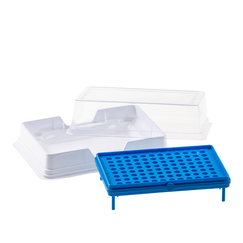 T327 PCR COMBI-BOX White BASE CLEAR COVER. PVC