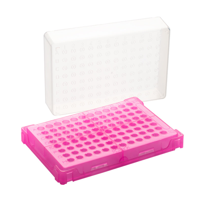 T328-96x PCR RACK WITH CLEAR LID