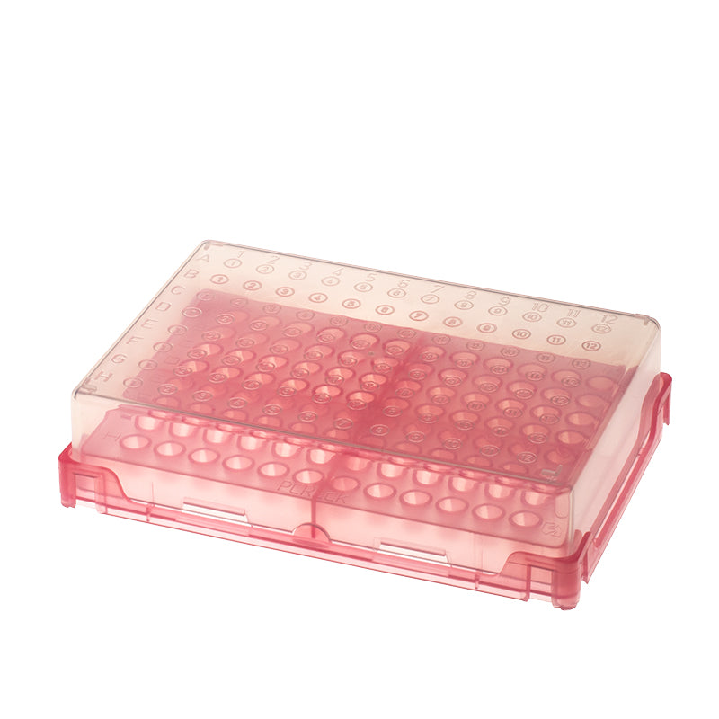 T328-96x PCR RACK WITH CLEAR LID