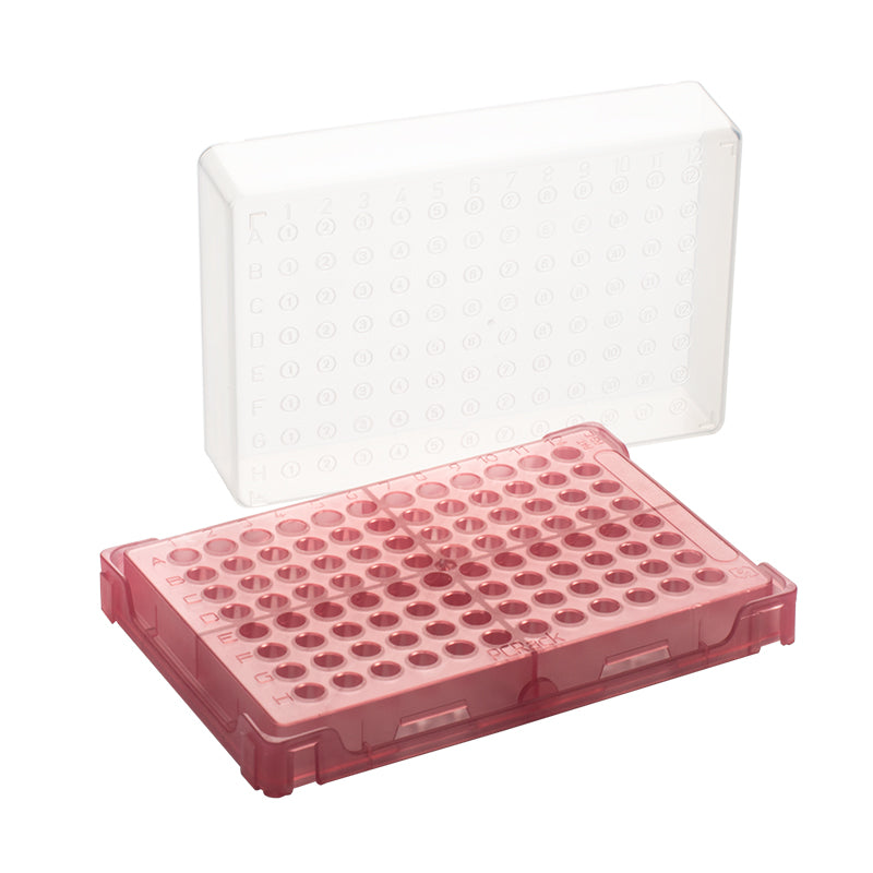 T328-96x PCR RACK WITH CLEAR LID