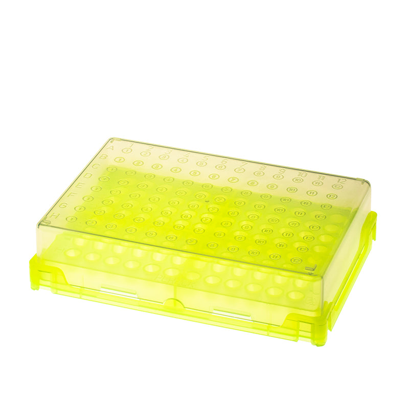 T328-96x PCR RACK WITH CLEAR LID