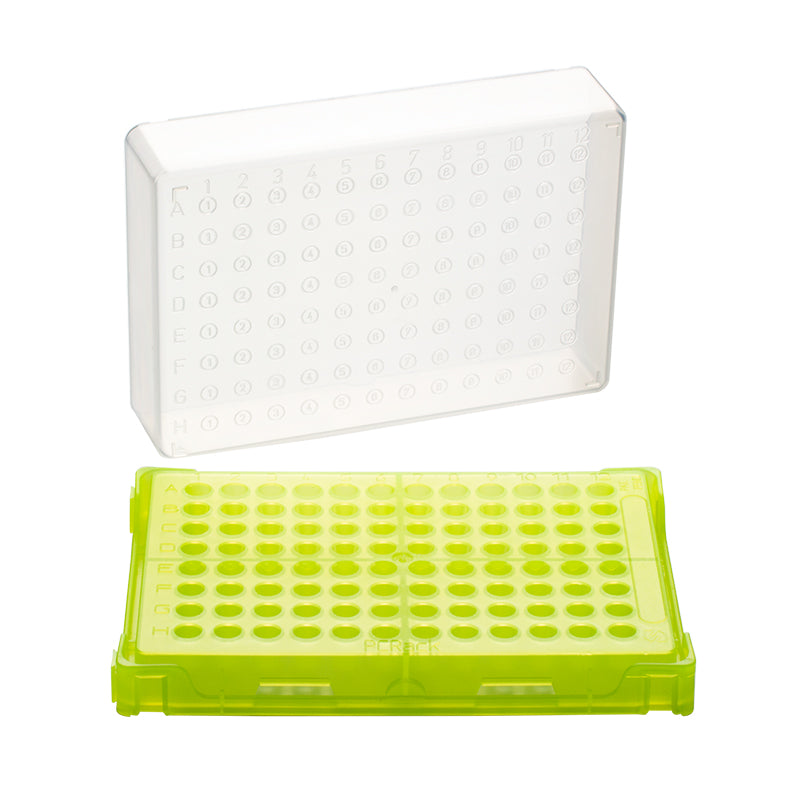 T328-96x PCR RACK WITH CLEAR LID