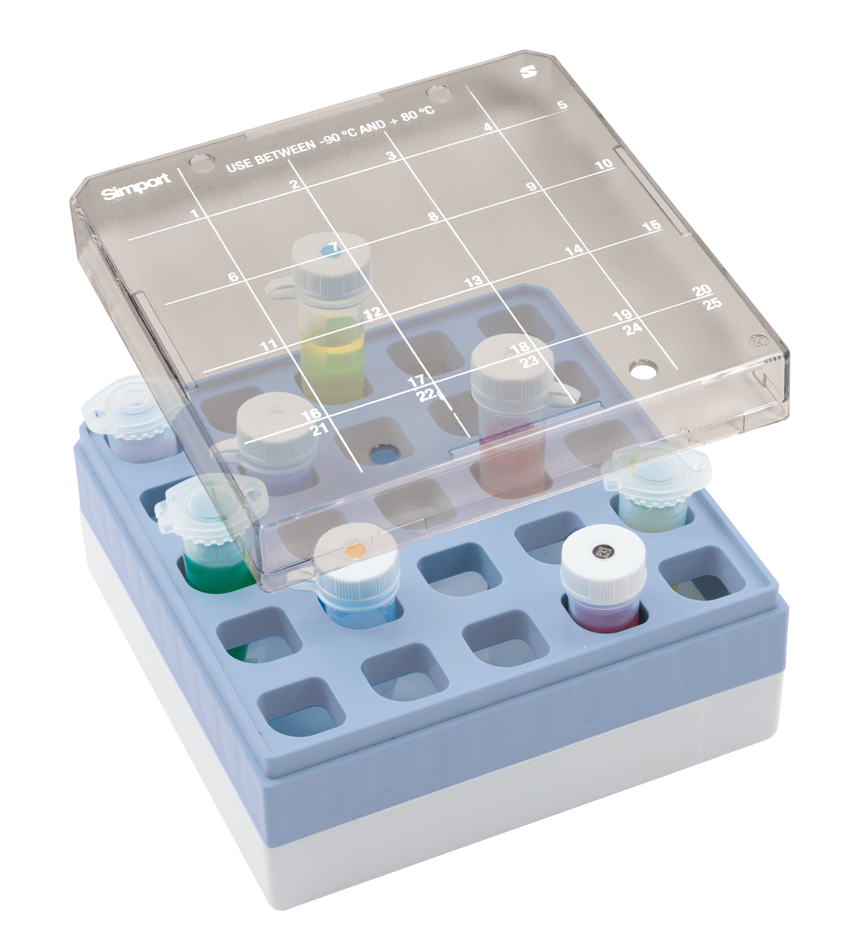 T330-25x Storage box for 5ml tube, 25 place