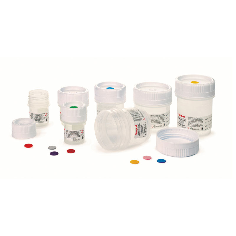 Prefilled formaline containers